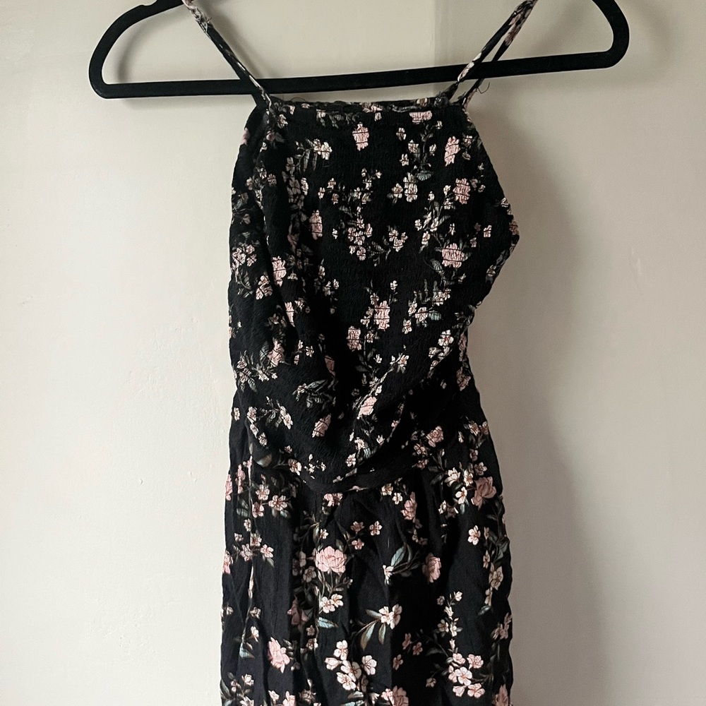 Floral Black Dress